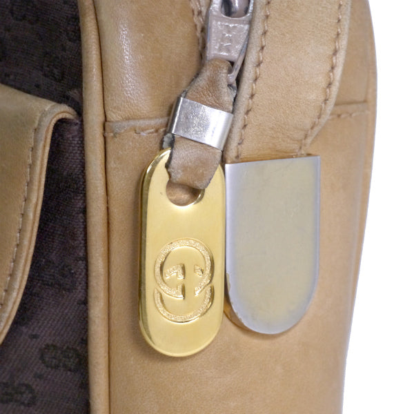 OLD Gucci ＜訳あり＞マイクロGG ベルトデザインショルダー（茶）