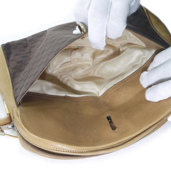 OLD Gucci ＜訳あり＞マイクロGG ベルトデザインショルダー（茶）