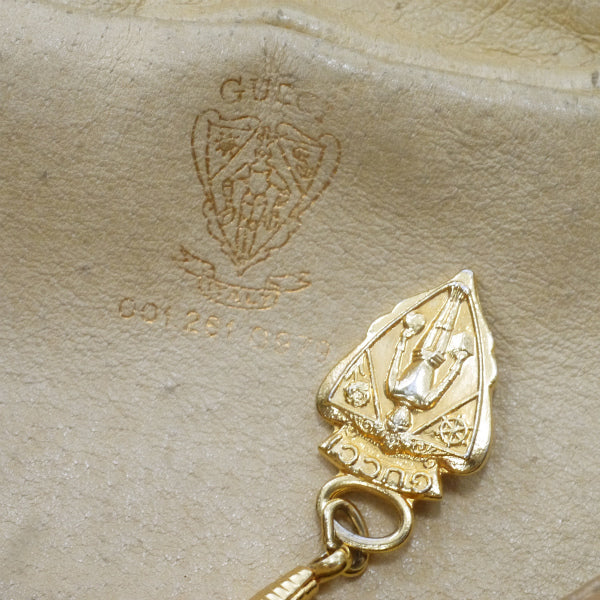 OLD Gucci ＜訳あり＞マイクロGG ベルトデザインショルダー（茶）