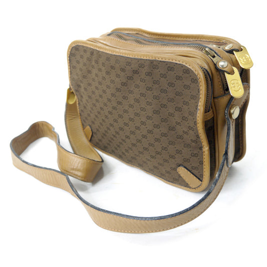 OLD Gucci マイクロGG カメラショルダー（茶）