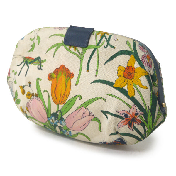 OLD Gucci フローラ コスメドクターズポーチ（紺）