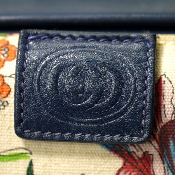 OLD Gucci フローラ コスメドクターズポーチ（紺）