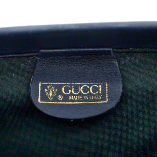 OLD Gucci フローラ コスメドクターズポーチ（紺）