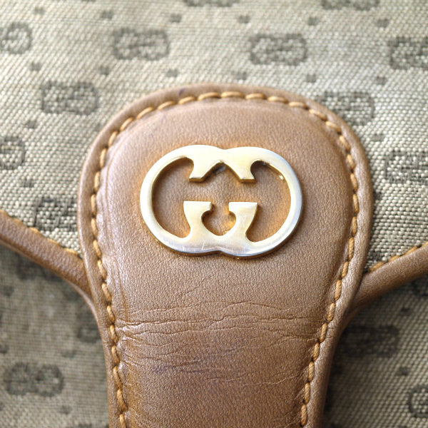 OLD Gucci マイクロGG フラップショルダー（茶）