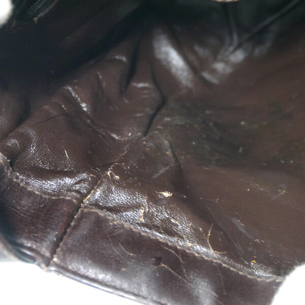 OLD Gucci　レア!総革ブーツマーク金具ショルダー（濃茶）