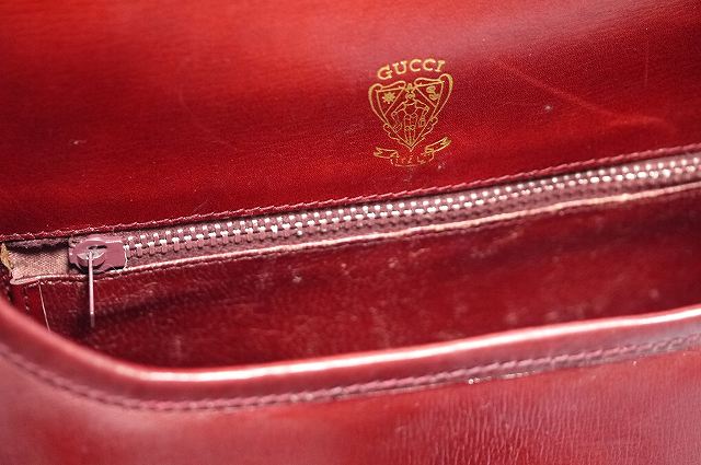 OLD Gucci 半円ポシェット（ワイン）