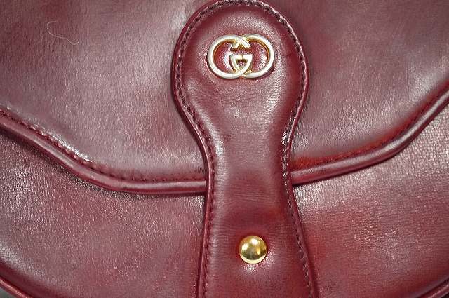 OLD Gucci 半円ポシェット（ワイン）