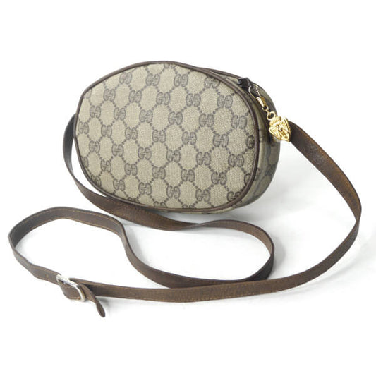 OLD Gucci　GG柄ラウンド ミニポシェット（茶）