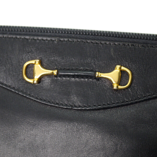 OLD Gucci　2WAY総革ビット金具ショルダー （黒）