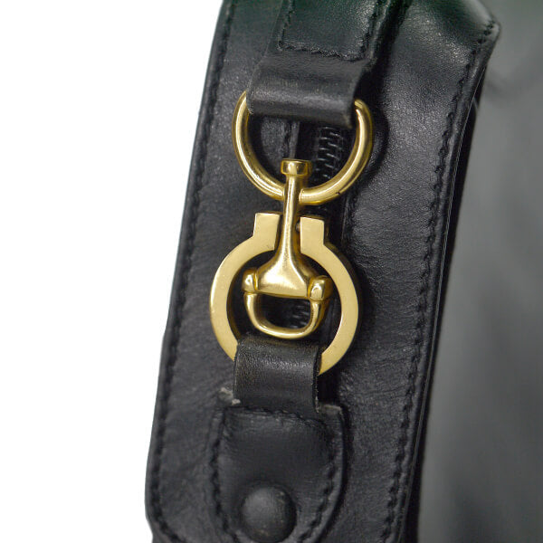 OLD Gucci　2WAY総革ビット金具ショルダー （黒）