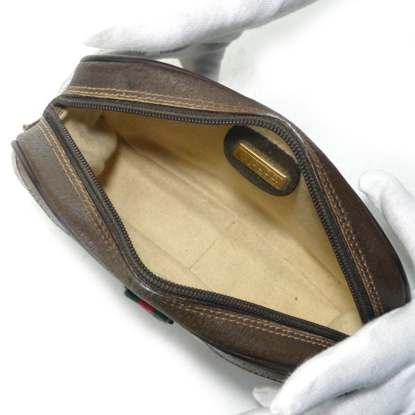 OLD Gucci　ラウンド ミニシェリーポシェット（茶）