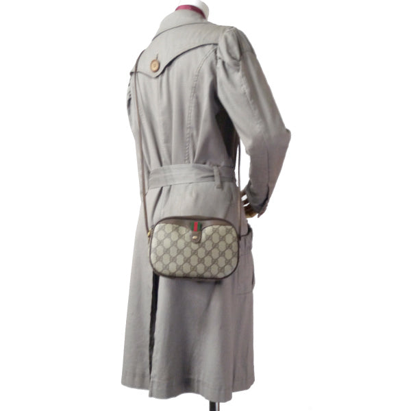 OLD Gucci　ラウンド ミニシェリーポシェット（茶）