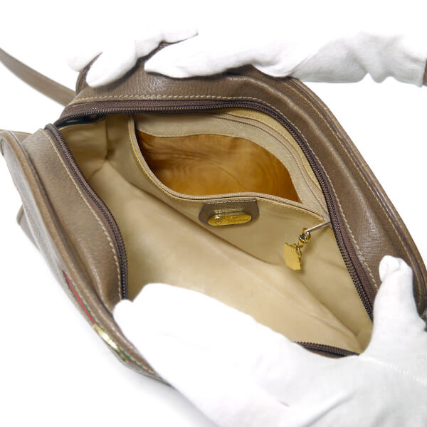 OLD Gucci　 ピグスキン2WAYショルダーバッグ（茶）