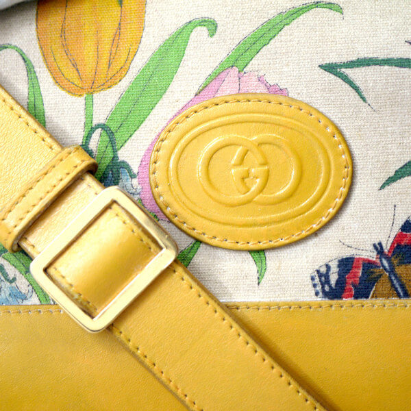 【GUCCI】フローラ ショルダーバッグ オールドグッチ OLD Gucci フローラ柄 薄型2WAYバッグ（白） – Vintage Shop Rococo