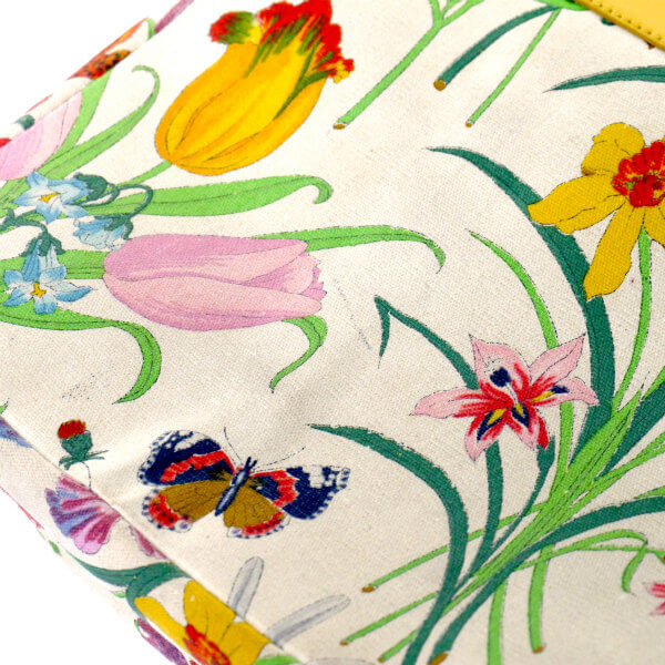 OLD Gucci フローラ柄ショルダーバッグ（黄）