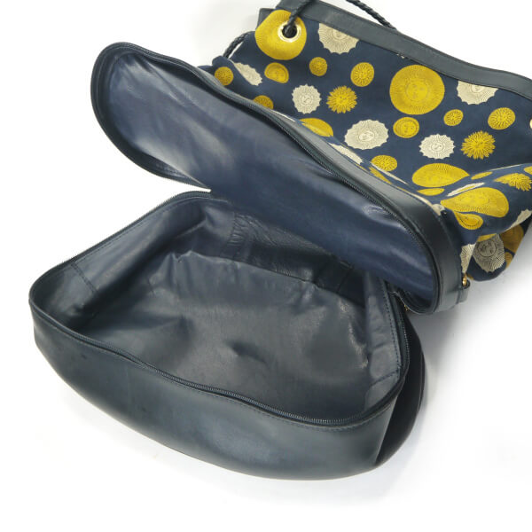 OLD Gucci 　レア!!太陽神 大型巾着ショルダー（紺系）