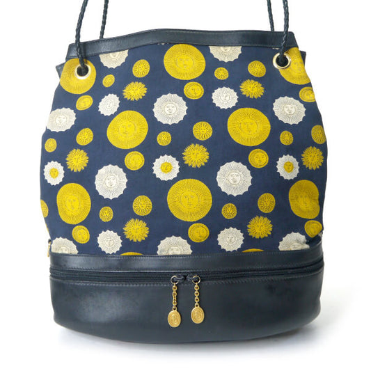 OLD Gucci 　レア!!太陽神 大型巾着ショルダー（紺系）