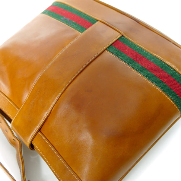 Vintage Gucci GG金具バケツ型シェリーショルダー（飴色）