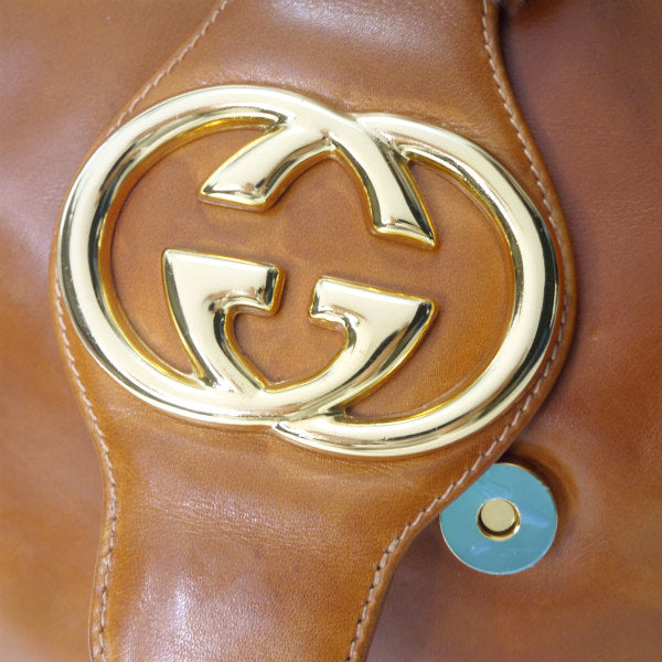 Vintage Gucci GG金具バケツ型シェリーショルダー（飴色）