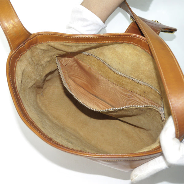 Vintage Gucci GG金具バケツ型シェリーショルダー（飴色）