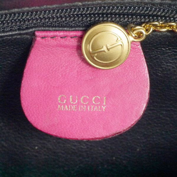 OLD Gucci　レア!ビット金具スエードポシェット（ピンク）