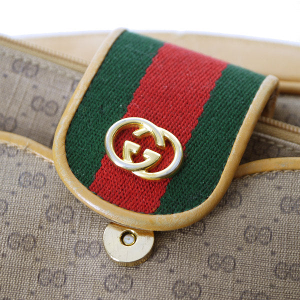 OLD Gucci マイクロGGポーチ付シェリーショルダー（キャメル）