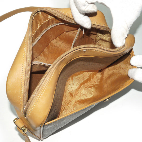 OLD Gucci マイクロGGポーチ付シェリーショルダー（キャメル）