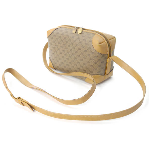 OLD Gucci マイクロGGボックス型ミニショルダー（キャメル）