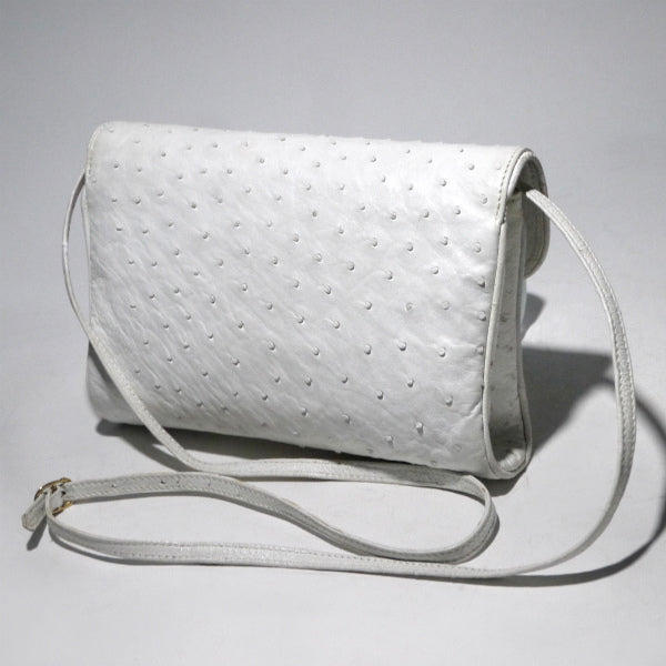 OLD Gucci　オーストリッチ2WAYポシェット（白）