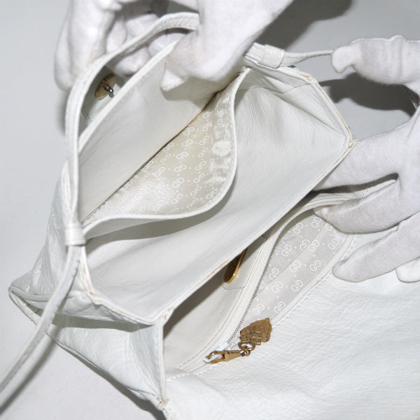 OLD Gucci　オーストリッチ2WAYポシェット（白）