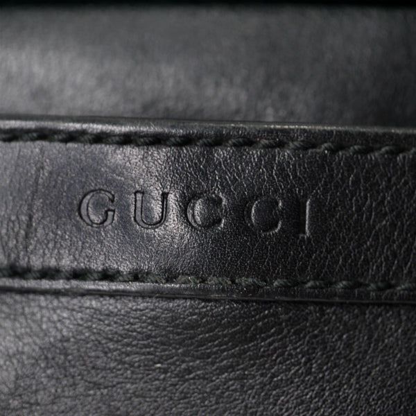 OLD Gucci　総革ロゴ クラッチバッグ（黒）