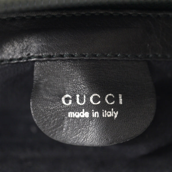 OLD Gucci　総革ロゴ クラッチバッグ（黒）
