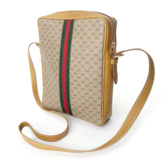 OLD Gucci マイクロGGシェリー縦長ショルダー（キャメル）