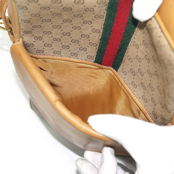 OLD Gucci マイクロGGシェリー縦長ショルダー（キャメル）