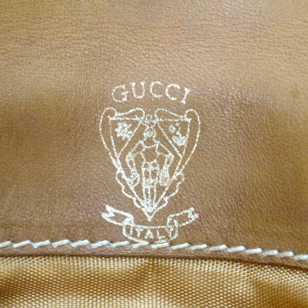 OLD Gucci マイクロGGシェリー縦長ショルダー（キャメル）