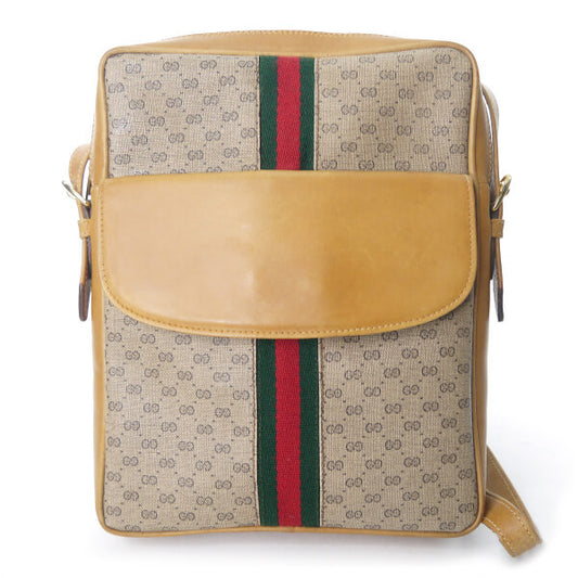 OLD Gucci マイクロGGシェリー縦長ショルダー（キャメル）