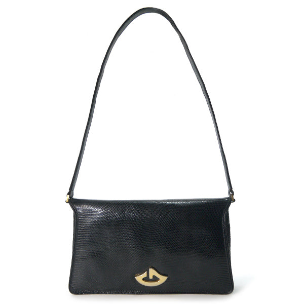 OLD Gucci 稀少Gロゴ高級リザードショルダー（黒） – Vintage Shop Rococo