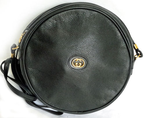 OLD Gucci　丸ポシェット（黒）