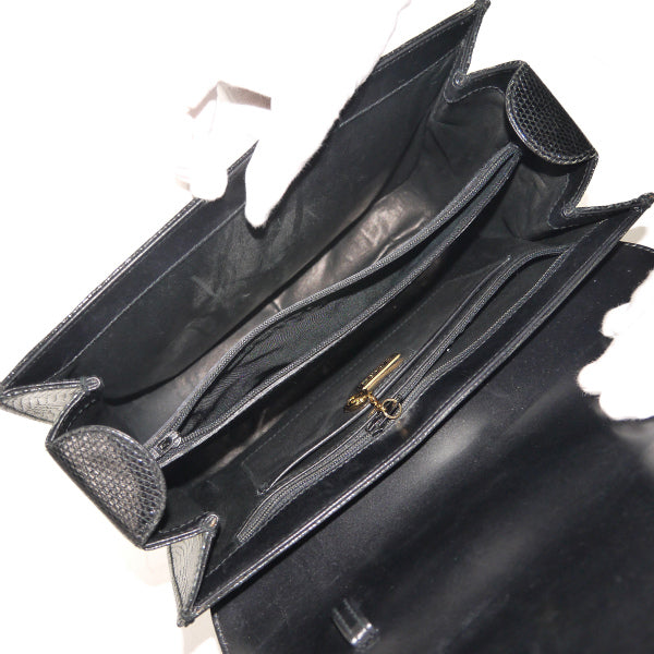 OLD Gucci 極美品!!リザード ハンドバッグ（黒）