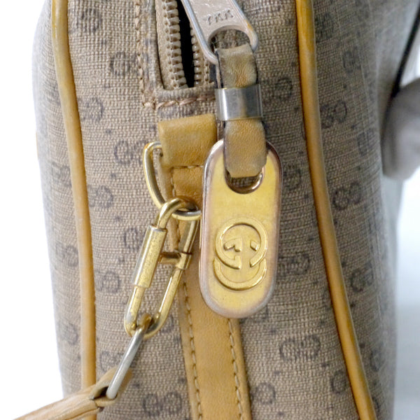 OLD Gucci マイクロGG横長2WAYバッグ（キャメル）