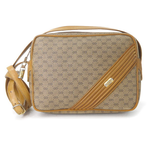 OLD Gucci　マイクロGG斜めラインショルダー（キャメル）