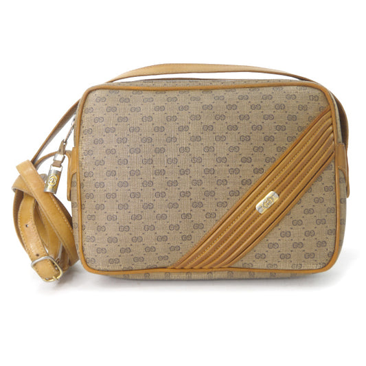 OLD Gucci　マイクロGG斜めラインショルダー（キャメル）