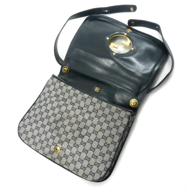 OLD Gucci 代表作！70sインターロッキングGショルダー（青/ジャガード）