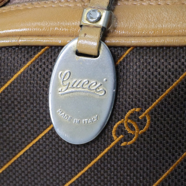 OLD Gucci　レア!!流れ星柄ターンロックショルダー（茶）