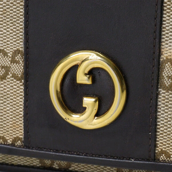 OLD Gucci　70s希少!ジャガード2WAYショルダー（茶）