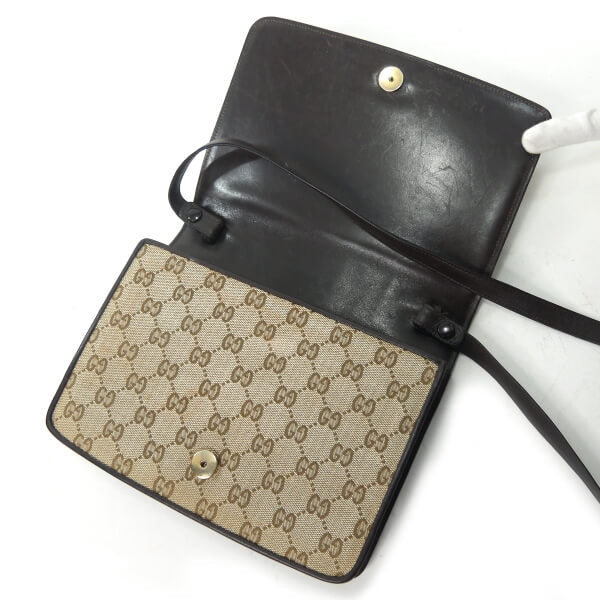 OLD Gucci　70s希少!ジャガード2WAYショルダー（茶）