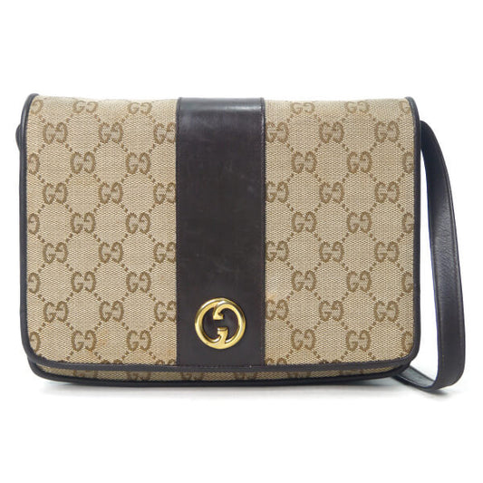 OLD Gucci　70s希少!ジャガード2WAYショルダー（茶）