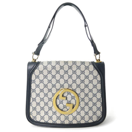 OLD Gucci 代表作！70sインターロッキングGショルダー（青）