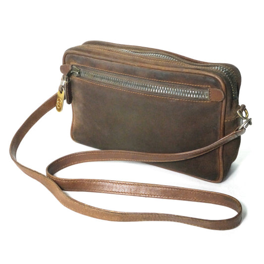 OLD Gucci シェリースエードミニショルダー（茶）