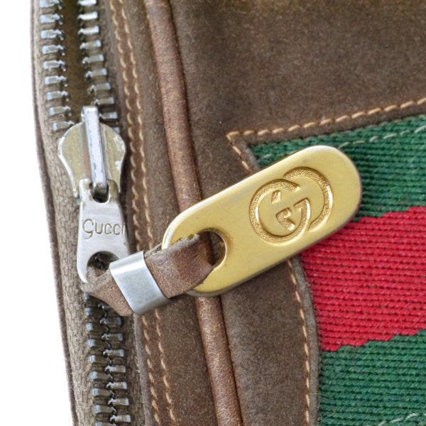 OLD Gucci シェリースエードミニショルダー（茶）